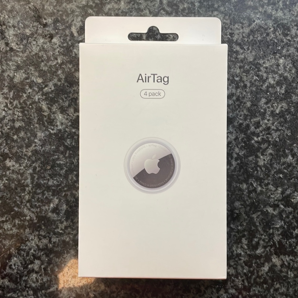 Apple AirTags (package of 4). Brand new in sealed box. Received as a gift.